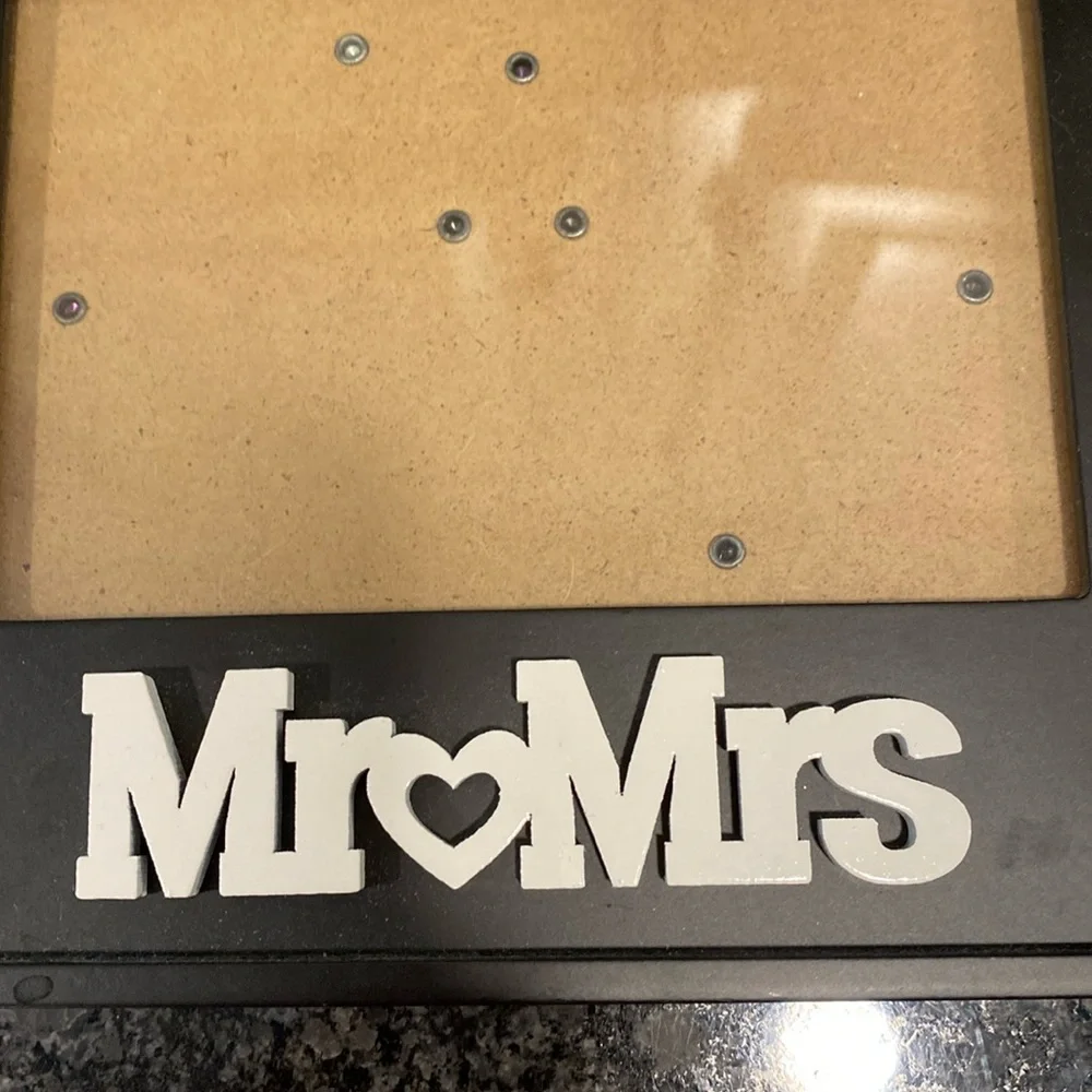 Wedding Decor 4x6 picture frame and Heart Shadow Box
